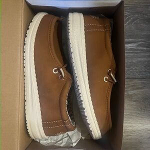 Hey Dude Brown Kids Boat Shoes